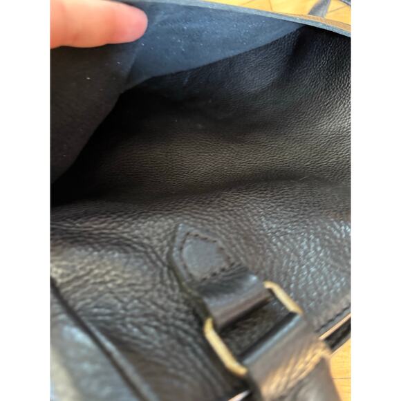 Lifetime leather Co. black saddle bag premium full grain cow hide crossbody bag - Picture 8 of 13